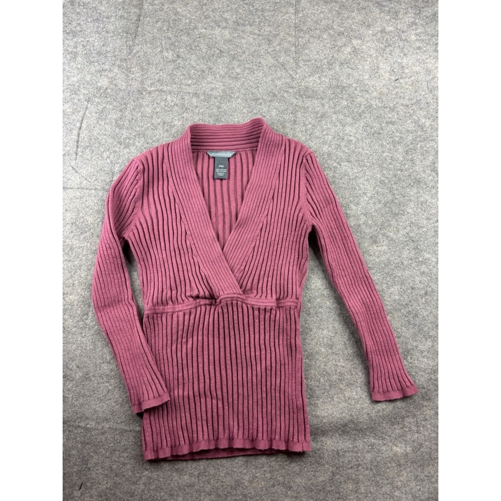 Hillard‎ And Hanson Ribbed Sweater Blouse Women's MP Y2K 2000s Girly